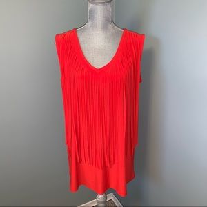JOSEPH RIBKOFF Fringe Blouse size 14